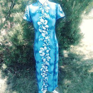Vintage Young Hawaii Iolani Aloha Shift Dress (S)